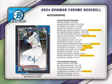 2024 Bowman Chrome Baseball MLB Hobby Box